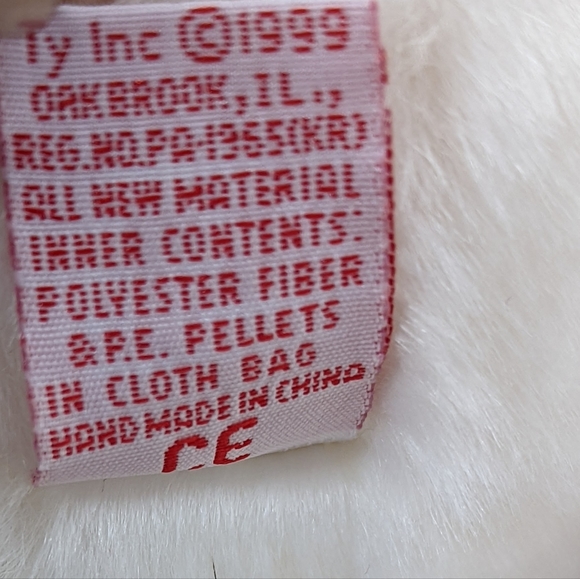 Halo Angel Bear Ty Beanie Buddies White Plush Brown Nose Iridesent Wings Clean - Picture 8 of 12